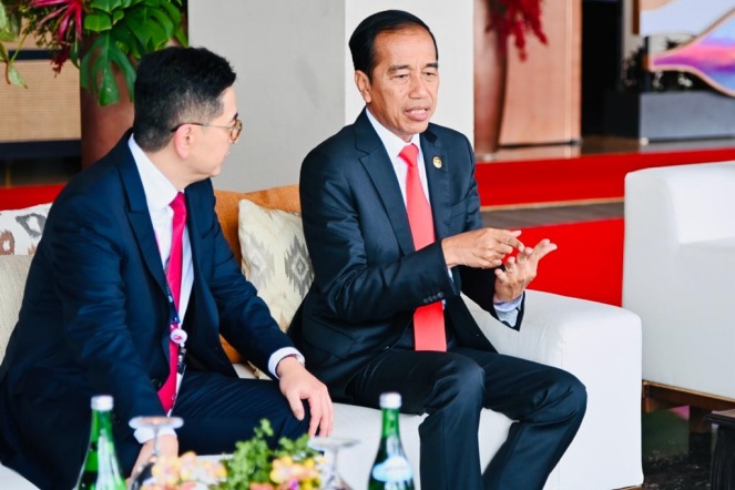 Arsjad Rasjid berdiskusi dengan Presiden Joko Widodo