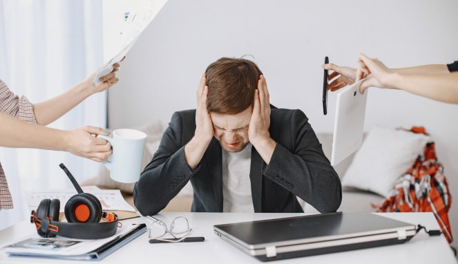ilustrasi Marah-marah dan fenomena stres di tempat kerja